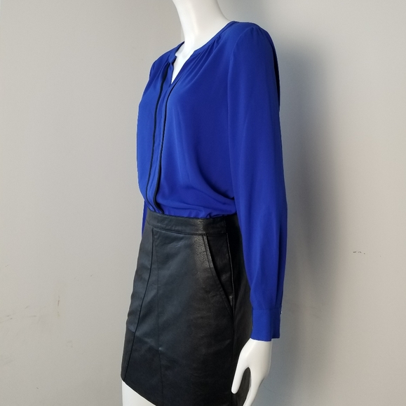 Calvin Klein Blue Blouse S NWT - Picture 2 of 10